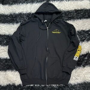 Keewenaw Brewing Company Superior Beer Black Full Zip Hoodie, LT (Lg Tall)